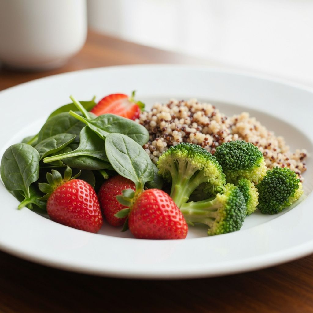Fresh plant-based meal with vegetables and grains